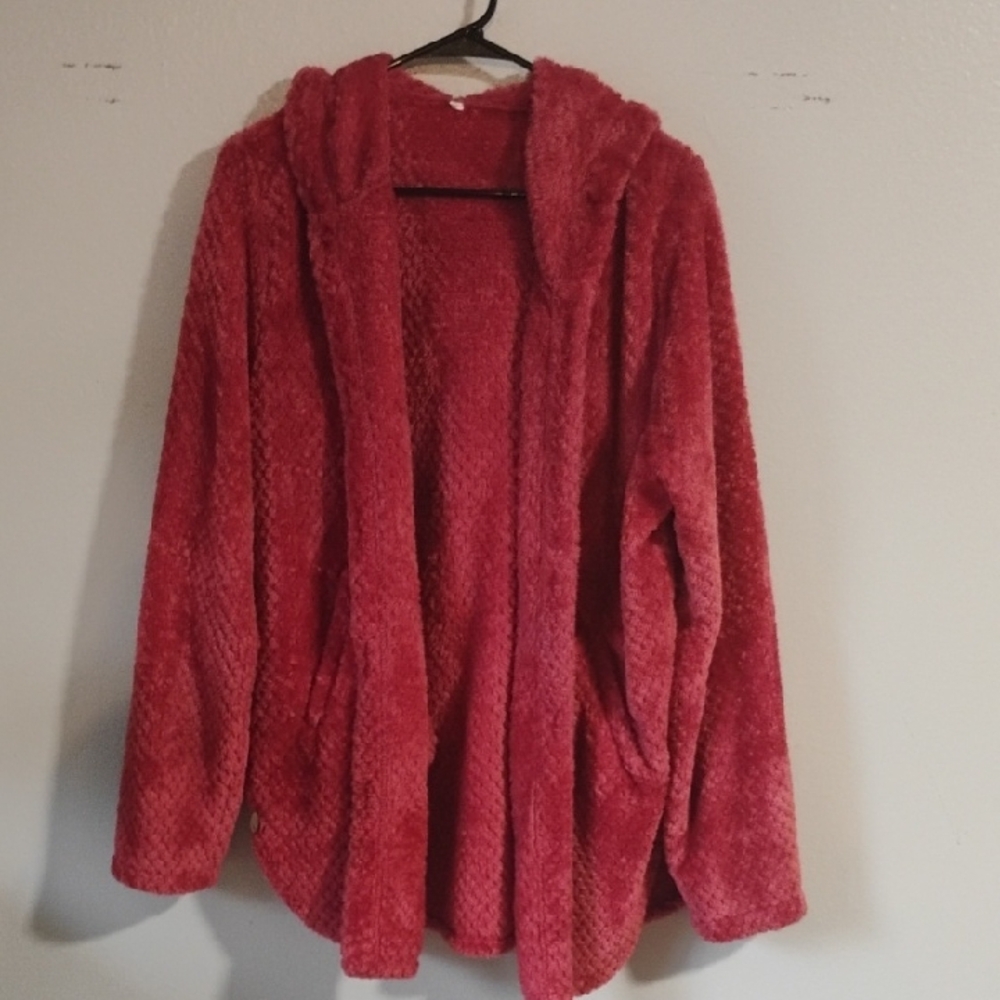 Cozy Pink Hooded Sweater